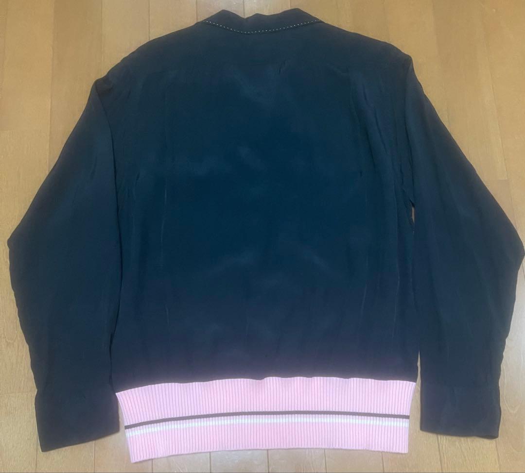 ドライボーンズ レーヨン プルオーバー シャツ 38 M 絣柄 ピンク