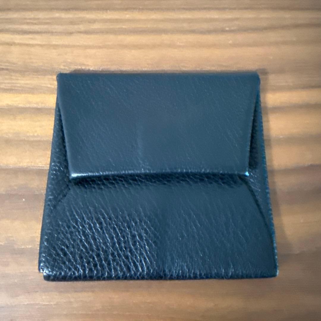 エルメスHERMES バスティア ケース ブラック Bastia シボ革黒