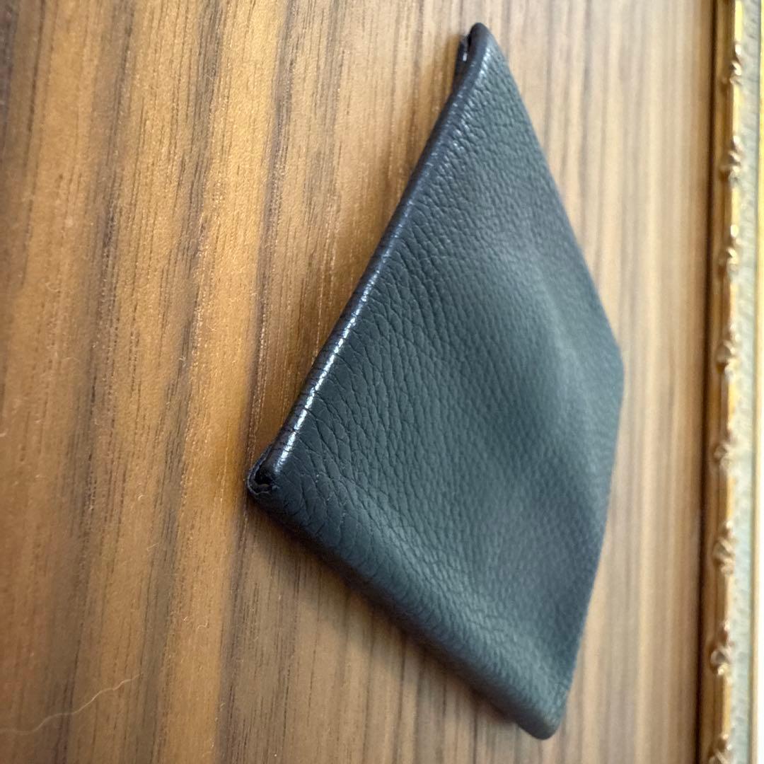 エルメスHERMES バスティア ケース ブラック Bastia シボ革黒