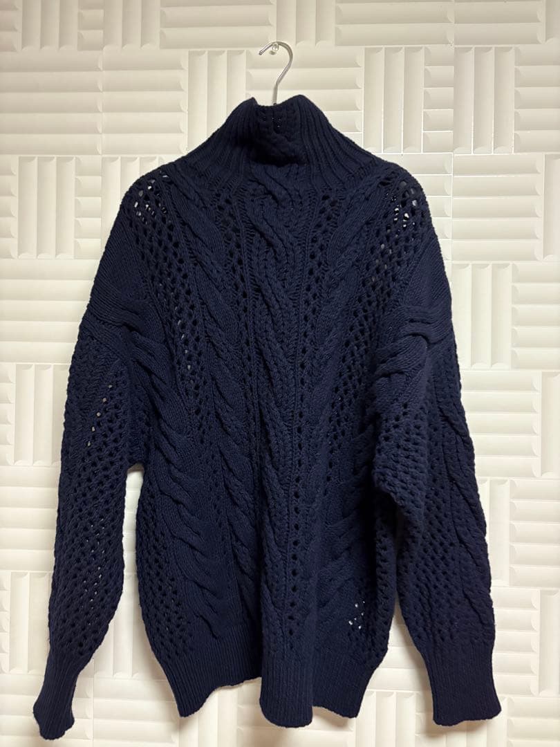 新品/SPORTMAX ケーブル編みタートルネックニット