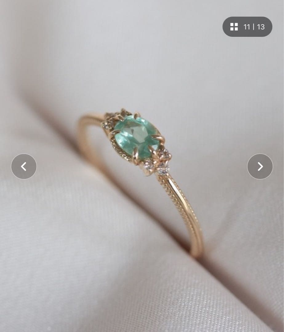 【うさ】NOIR DE POUPÉE K10ミントカイヤナイト　トパーズ