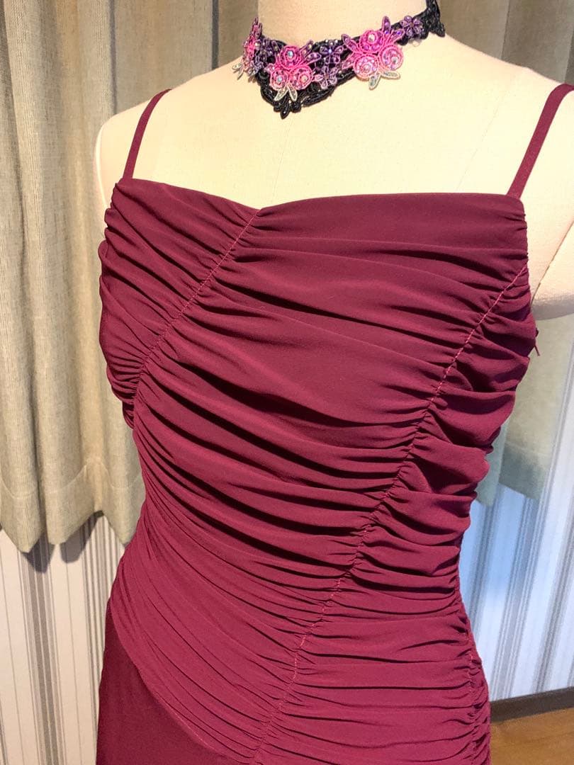 【メアリー】社交ダンス　パーティドレス　モダン　ラテン　タンゴ　ワンピース