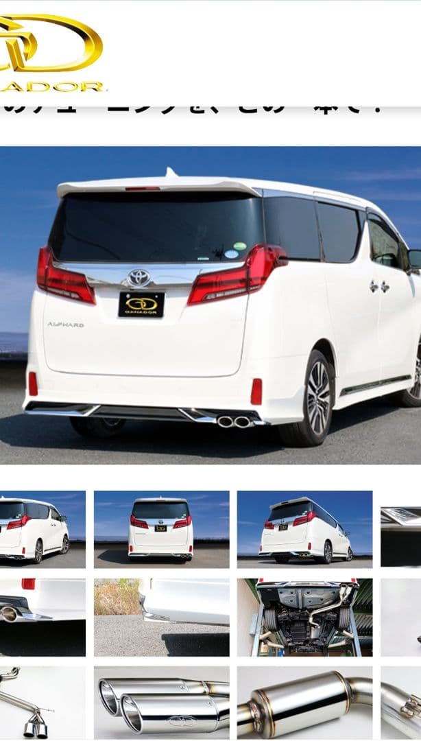 GANADOR ガナドール チタン 2本出し マフラー 30系 アルファード