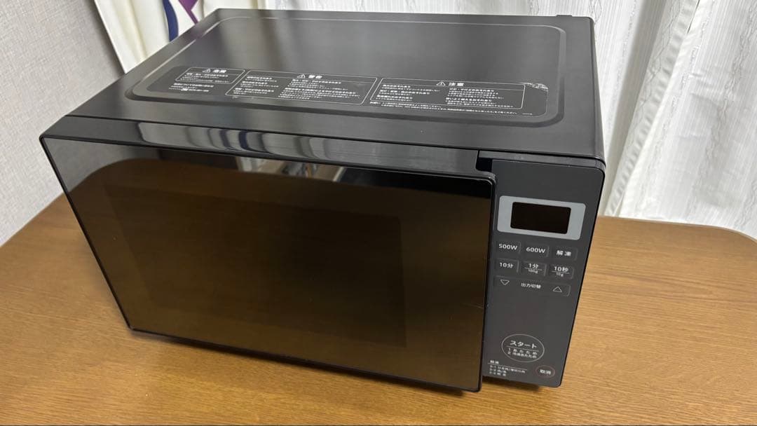 【美品】シロカ 電子レンジ ・18L・フラット ブラック OB-R18F1K