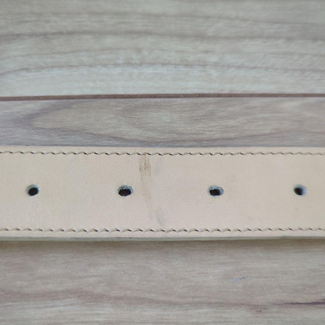 CHANEL ベージュ ダブルCロゴ ベルト 69