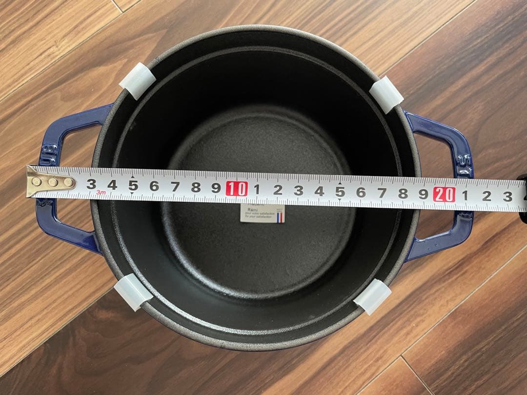 【新品未使用】STAUB ココットラウンドホーロー鍋ロイヤルブルー希少✨16cm