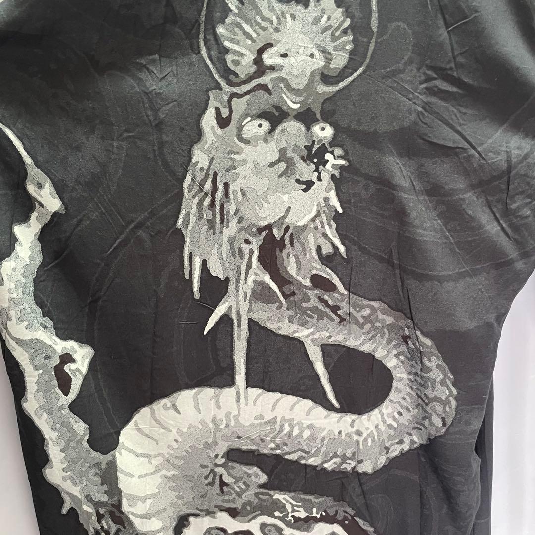 【カヤ】楚々鳥獣UV羽織 ブラック