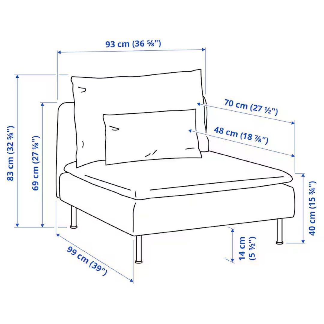 【美品/送料込み】IKEA ソーデルハムン　1人掛けソファ　ホワイト
