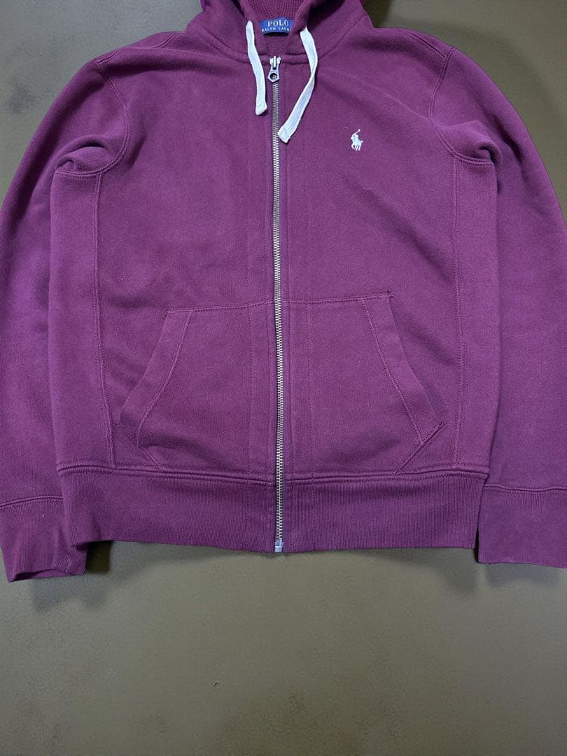 【好配色】ラルフローレン　ジップパーカー 短丈　現行タグ 裏起毛　フードサーマル