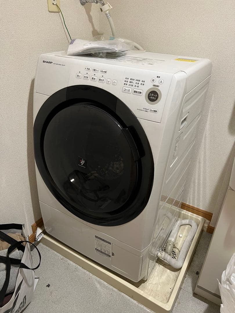 全自動ドラム式洗濯機(SHARP製)