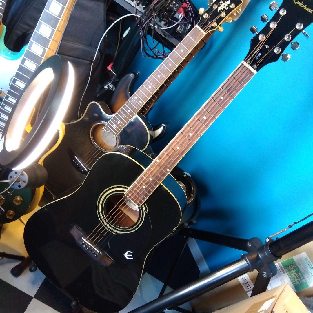 エピフォン ブラック アコースティックギター