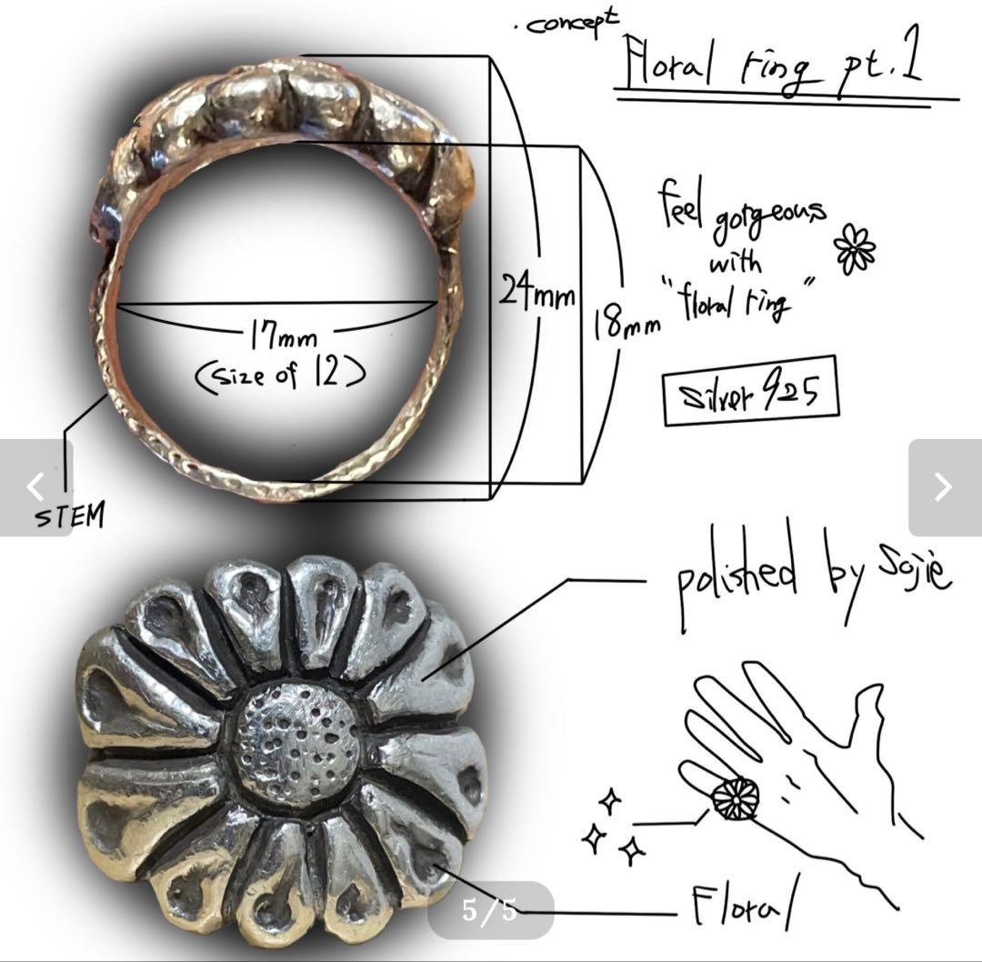 アクセサリー Sojie Sojiro Matsumoto Floral Ring