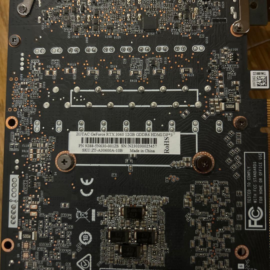 ZOTAC GeForce RTX 3060 12GB GDDR6 動作確認済み