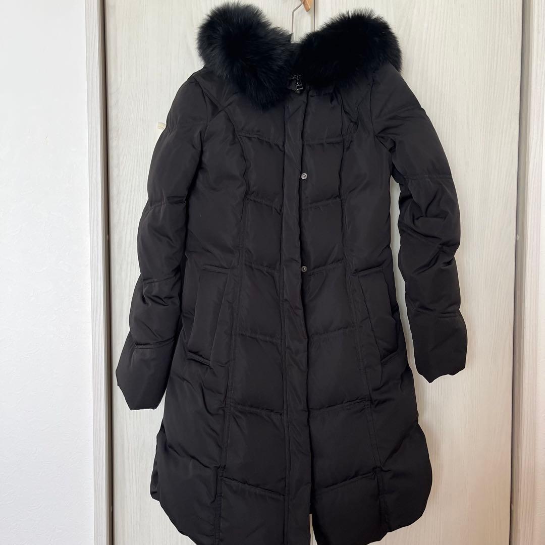 ルイルエブティック　ダウンコート ブラック　フォックスファー S