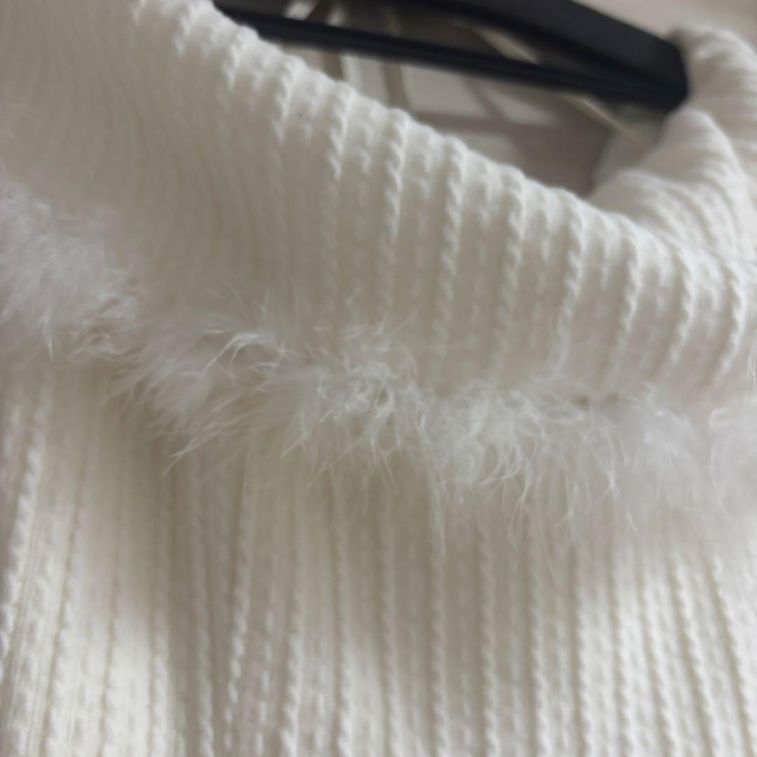 エムミーエメ Feather offshoulder mini onepiece