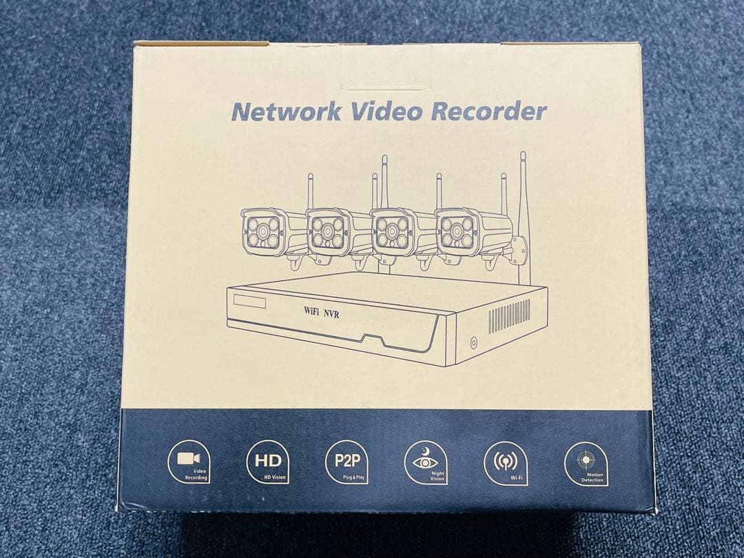 防犯カメラ8台セット屋外 IP66防水 監視カメラ 遠隔監視 動体検知 暗視撮影