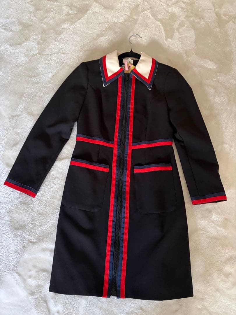 berkinab 様　GUCCI グッチレッド&ネイビーラインワンピースSサイズ