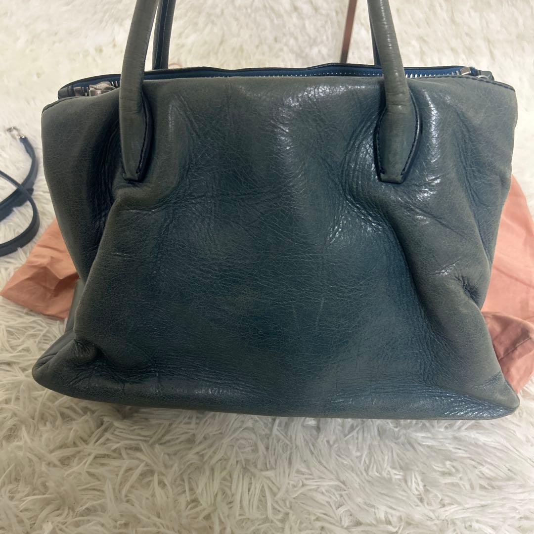 【希少カラー‼️】miumiu ハンドバッグ レザー　2way ショルダー
