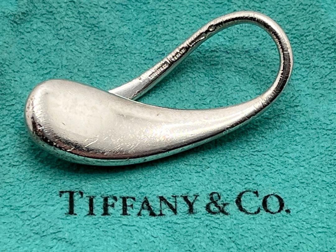 c385 希少　レア　ティファニー　ティアドロップ　マネークリップ　キーリング