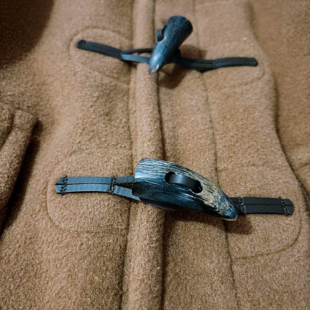 極美品　ロンドントラディション　ダッフルコート　ブラウン　チェック　フード　M