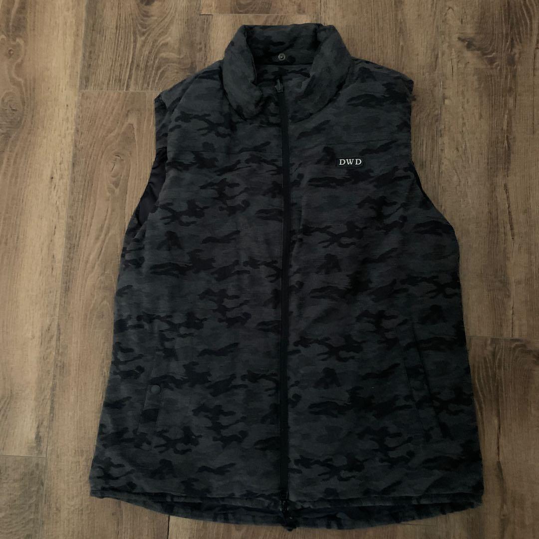 ダンスウィズドラゴンレディースダウンベスト　リバーシブル　黒Ｌ