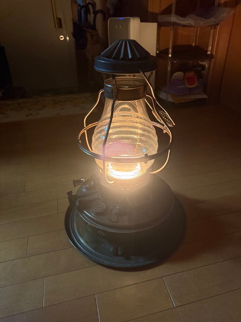 ニッセン　フリージア　ストーブ　ランタンストーブ アンティーク ゴールドフレーム