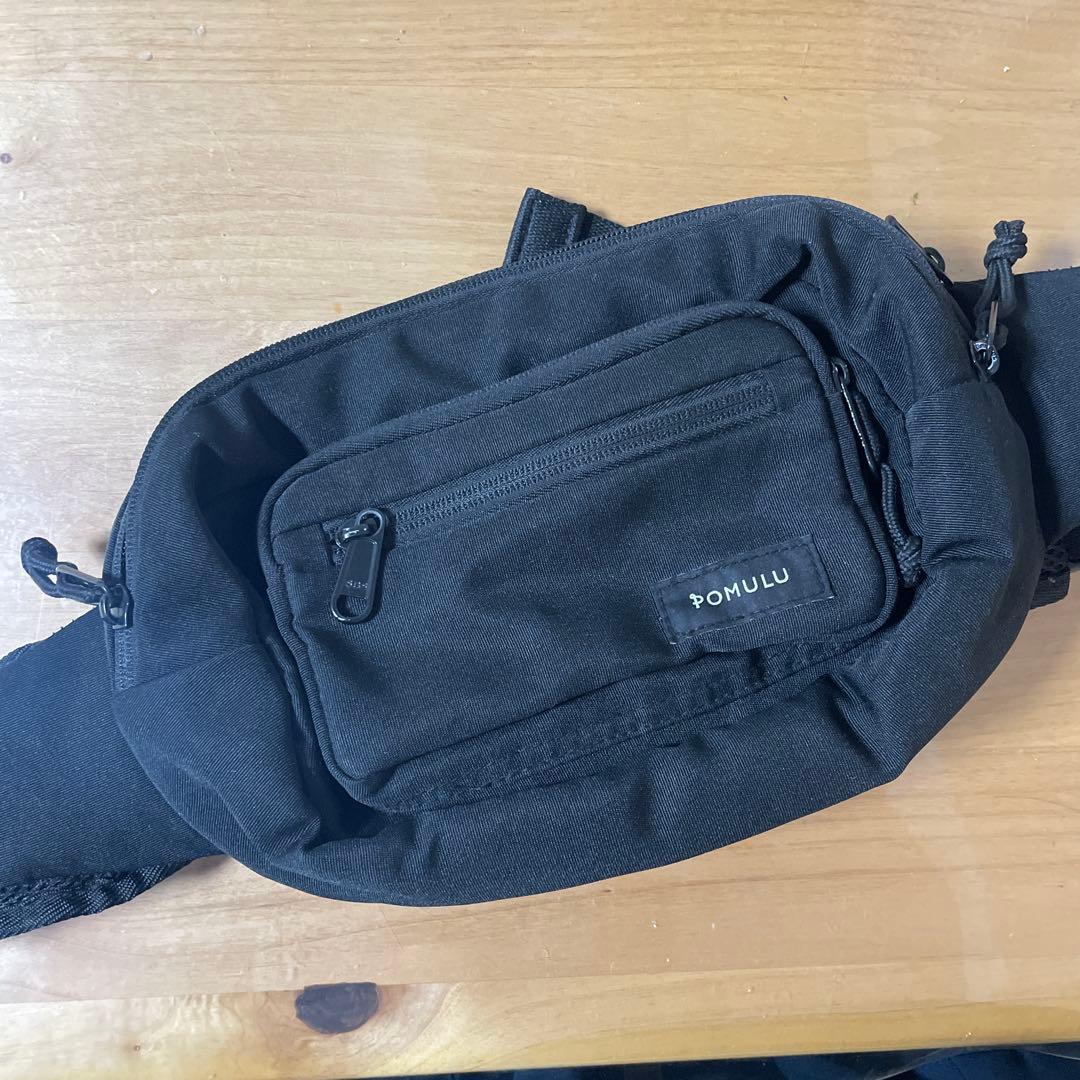 POMULU ポムル ヒップシート ショルダーバッグ 2WAY ブラック