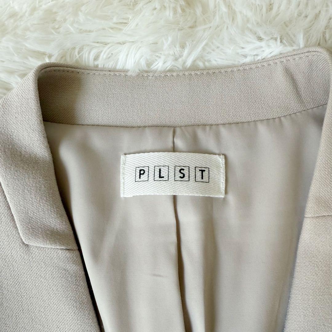 PLST プラステ セットアップスーツ ノーカラー 洗濯可 S/Mサイズ