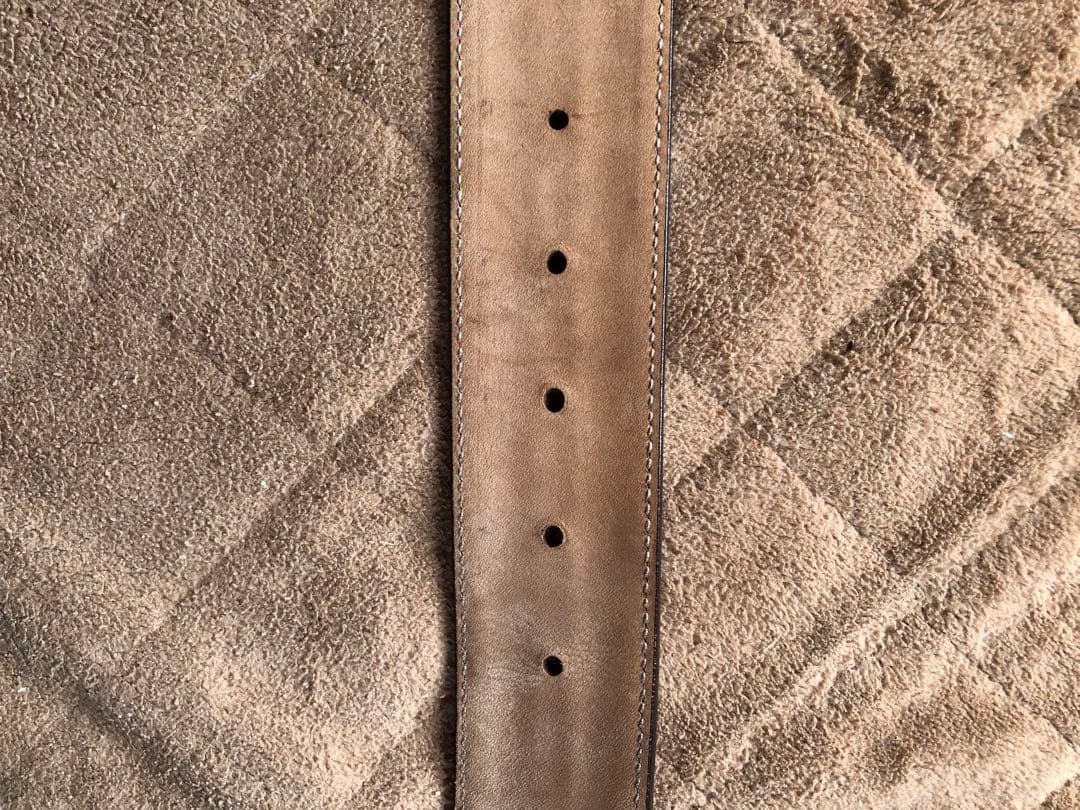 GUCCI ダブルGバックル ベルト ブラウン/ベージュ