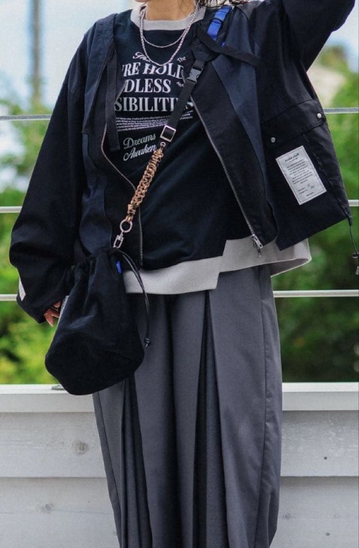 niko and ... ニコアンド Misayo ミリタリー ジャケット 黒