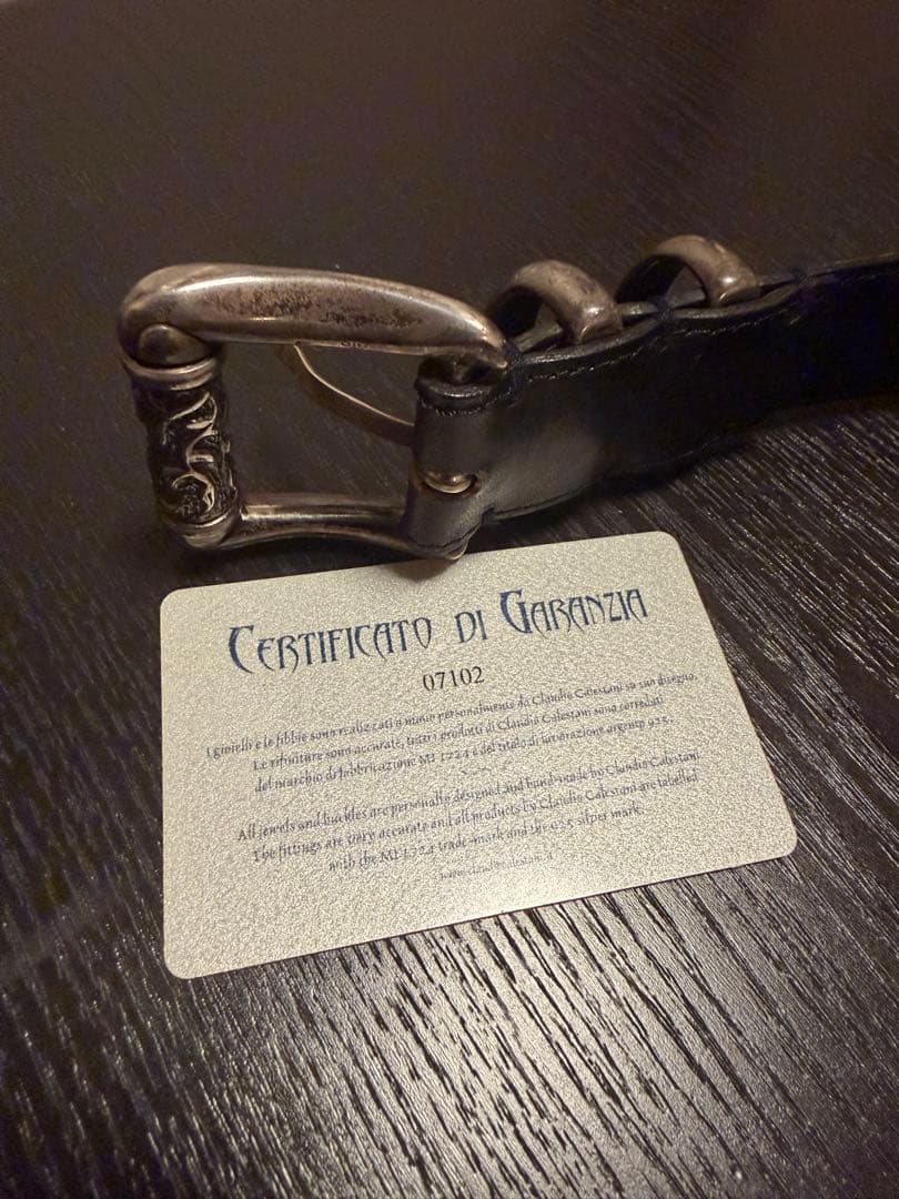 クラウディオカレスターニ　バックル　ベルト