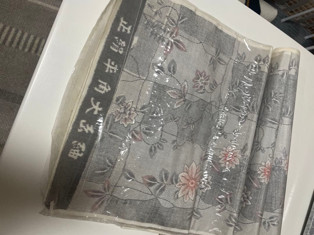 着物リメイク☆458大島紬コクーンチュニックワンピース／サイズL～LL