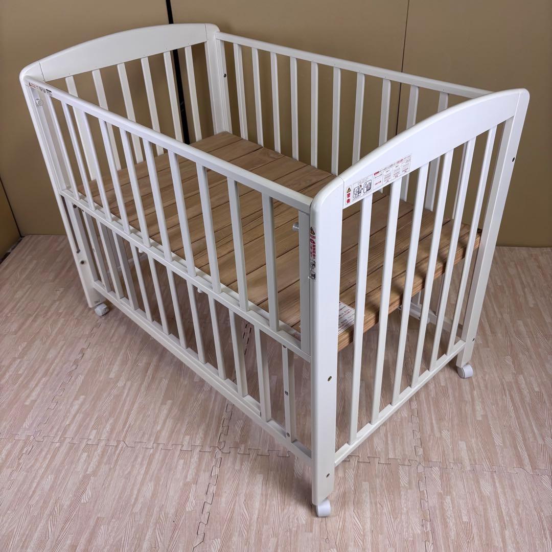 ☆除菌清掃済☆美品☆カトージ　立ちベッド　シンプルコンフォートF　白　すのこ床板