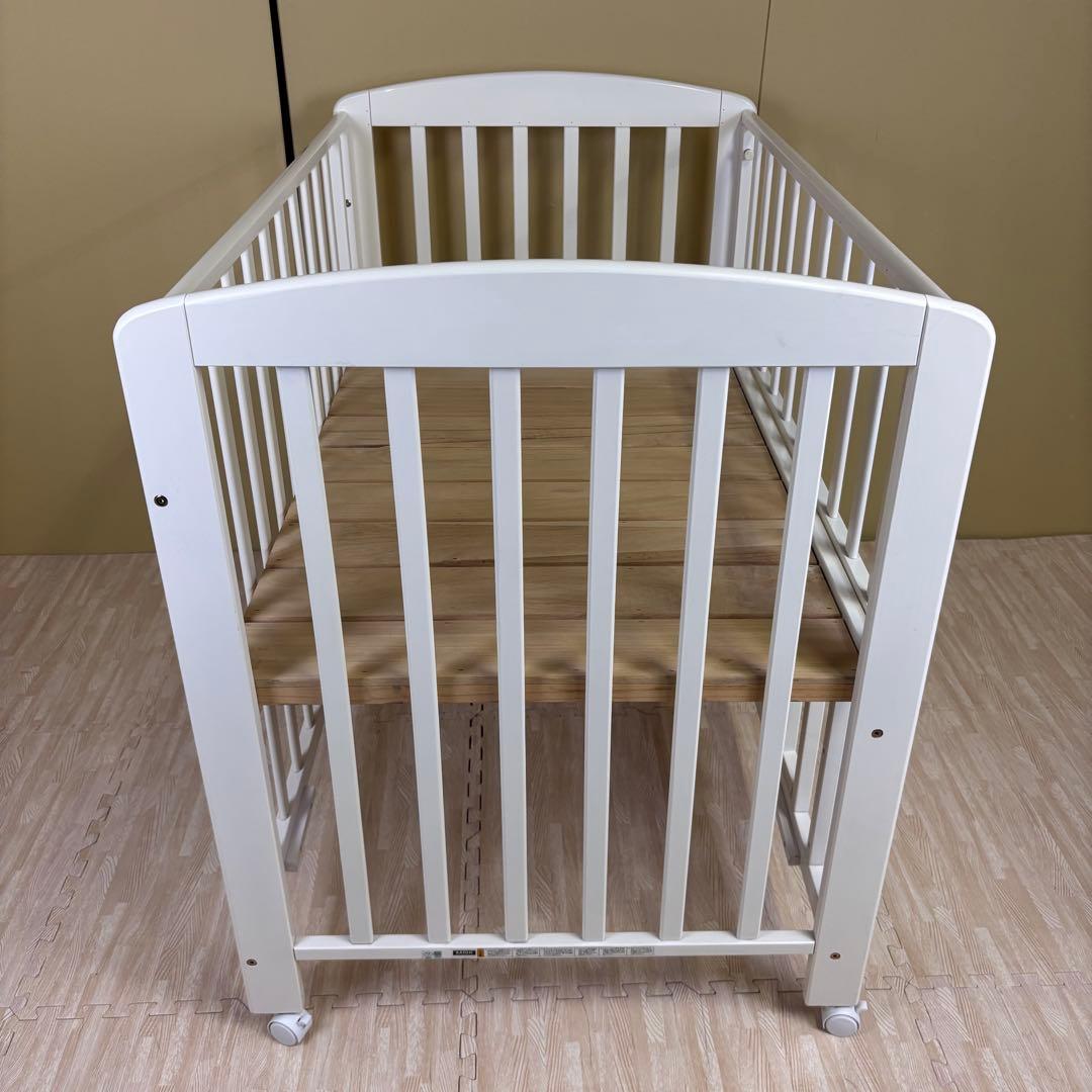 ☆除菌清掃済☆美品☆カトージ　立ちベッド　シンプルコンフォートF　白　すのこ床板