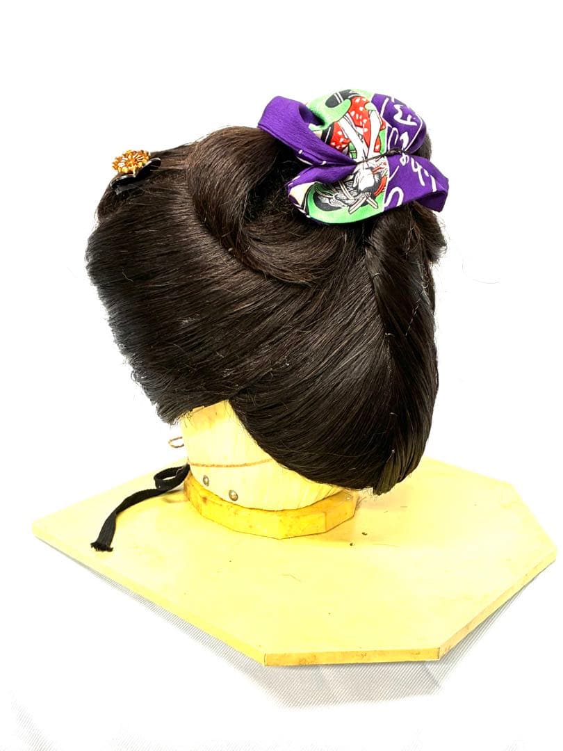 夜会巻き風変わり結い、小サイズ(網無しタイプ)、中古舞踊かつら、大衆演劇かつら