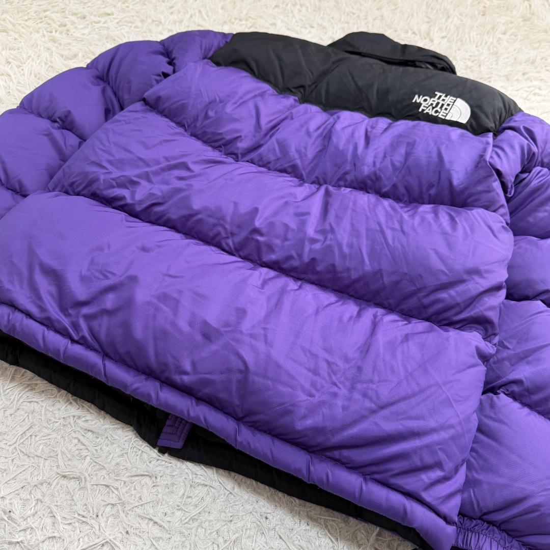 17073✨ノースフェイス L ロゴ刺繍 ヌプシ ダウンジャケット パープル