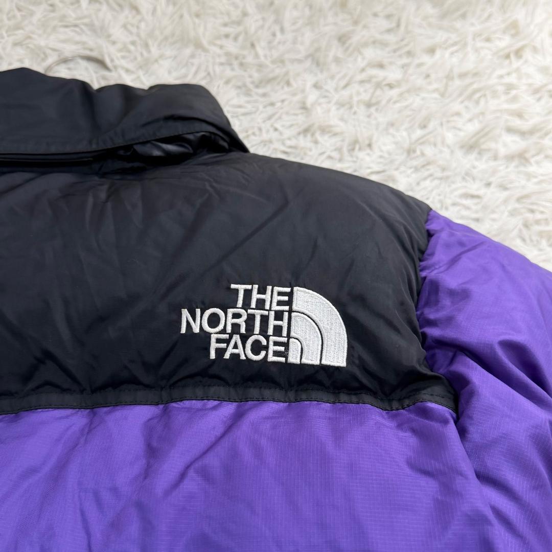 17073✨ノースフェイス L ロゴ刺繍 ヌプシ ダウンジャケット パープル