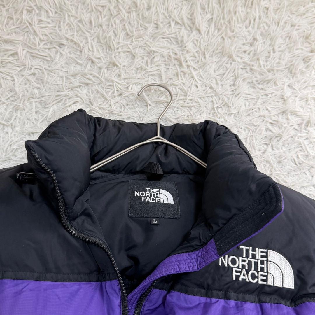 17073✨ノースフェイス L ロゴ刺繍 ヌプシ ダウンジャケット パープル
