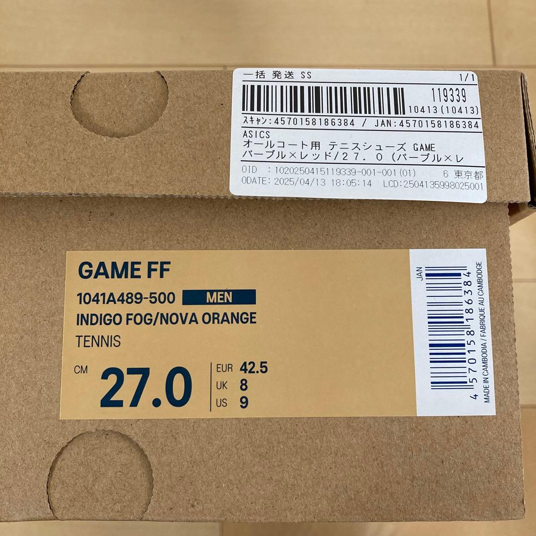 新品　箱あり　アシックス　オールコート用 テニスシューズ 27cm