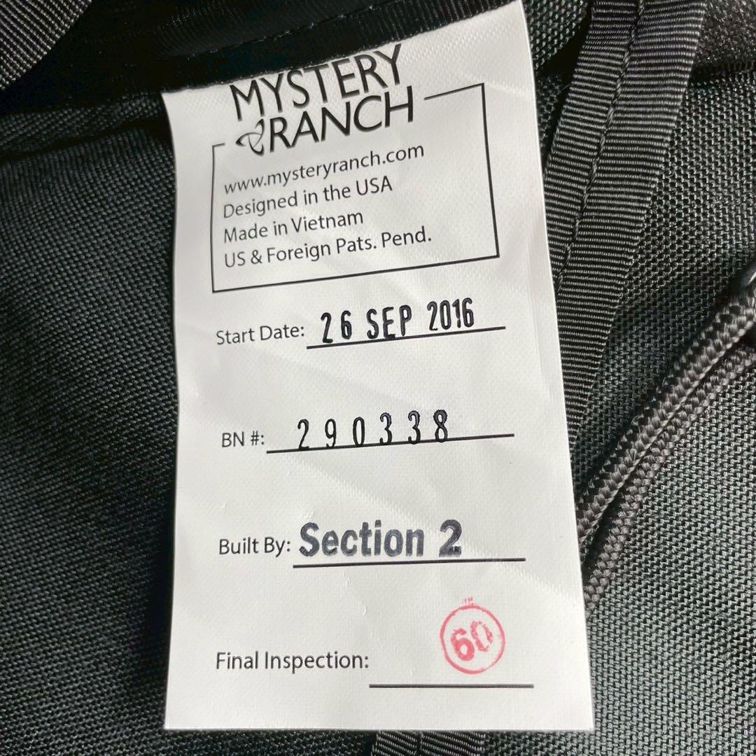 【未使用タグ付き】MYSTERY RANCH インベーダー メッセンジャー 黒