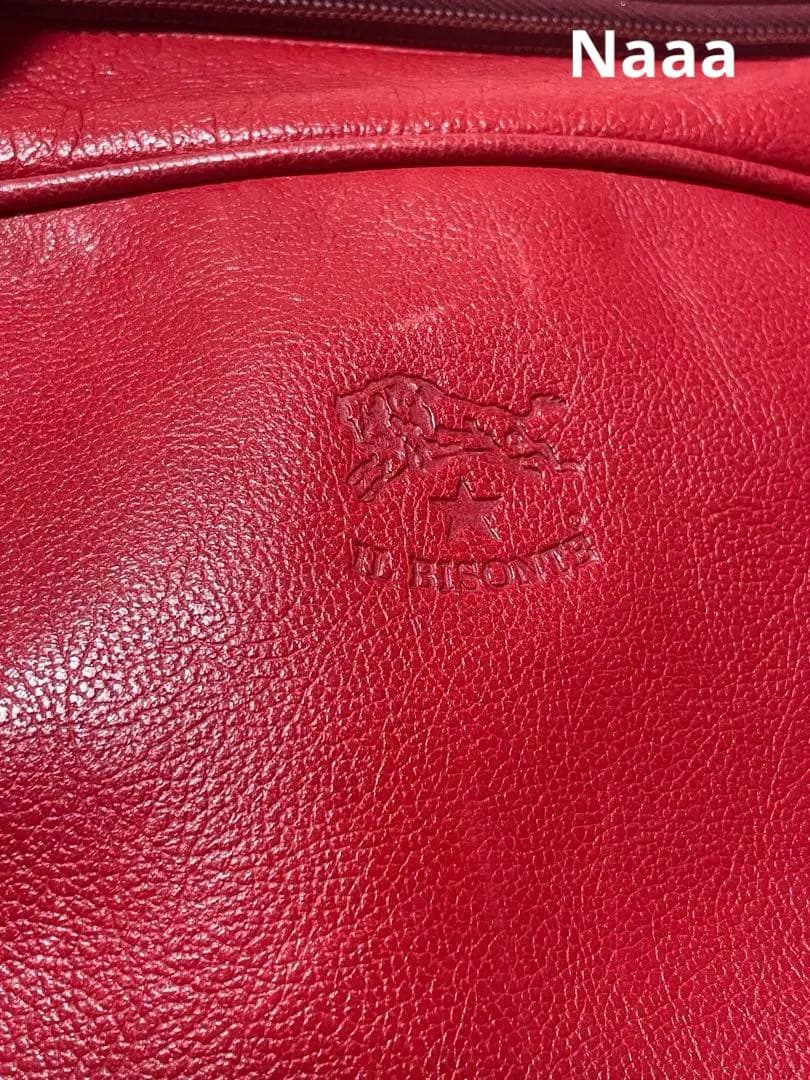 IL BISONTE ボストンバッグ 赤