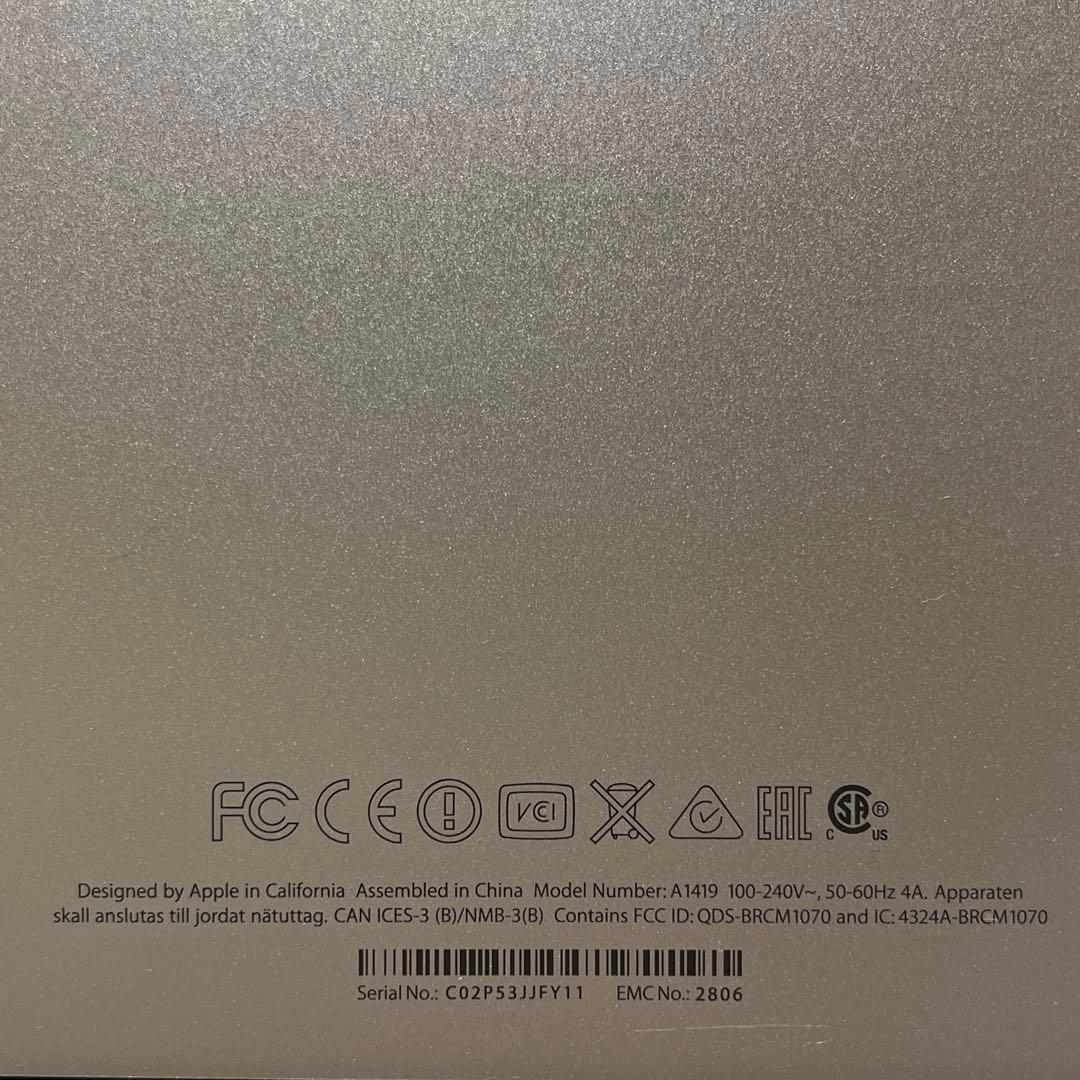 Macデスクトップ iMac (Retina 5K, 27-inch,) A1419