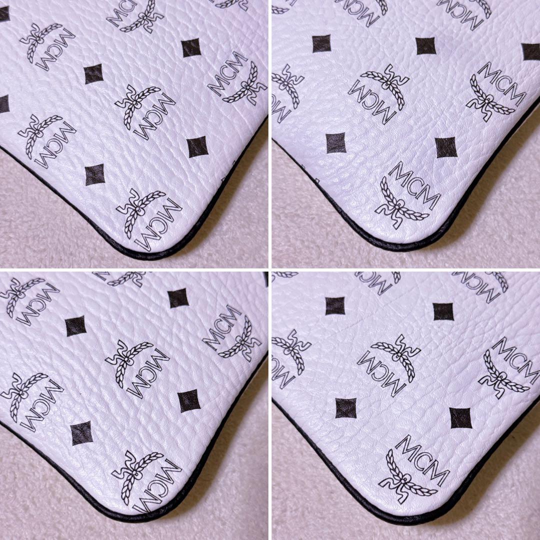激レア【未使用】MCM アクセサリーポーチ ヴィセトス柄 レザー ゴールド金具