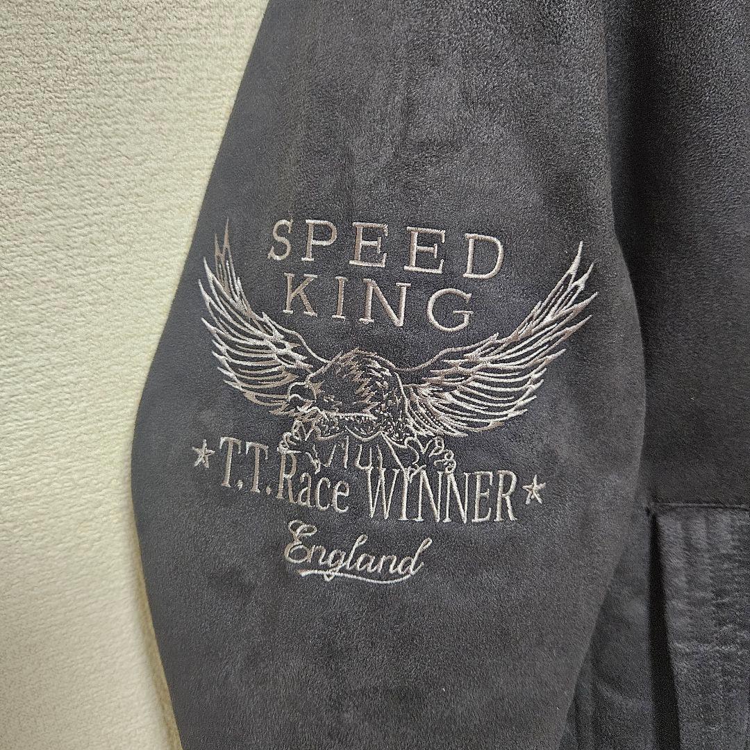 【極美品】Norton　フェイクムートンジャケット　ボア　バイカー　刺繍