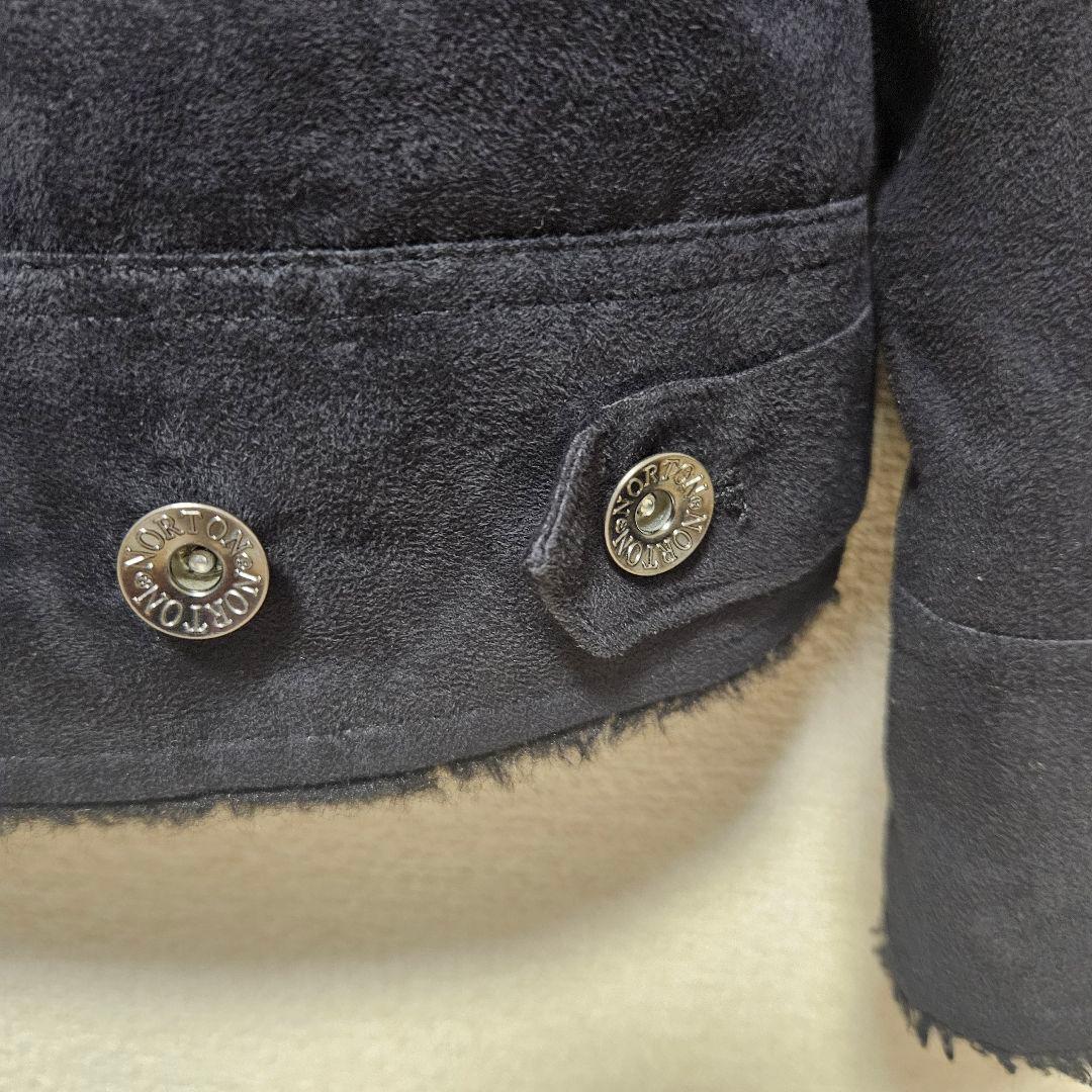 【極美品】Norton　フェイクムートンジャケット　ボア　バイカー　刺繍