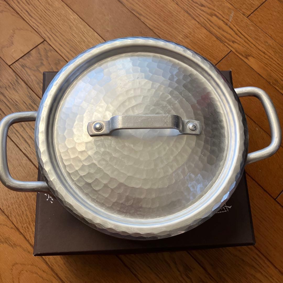 有次　両手鍋　未使用　18センチ　蓋あり