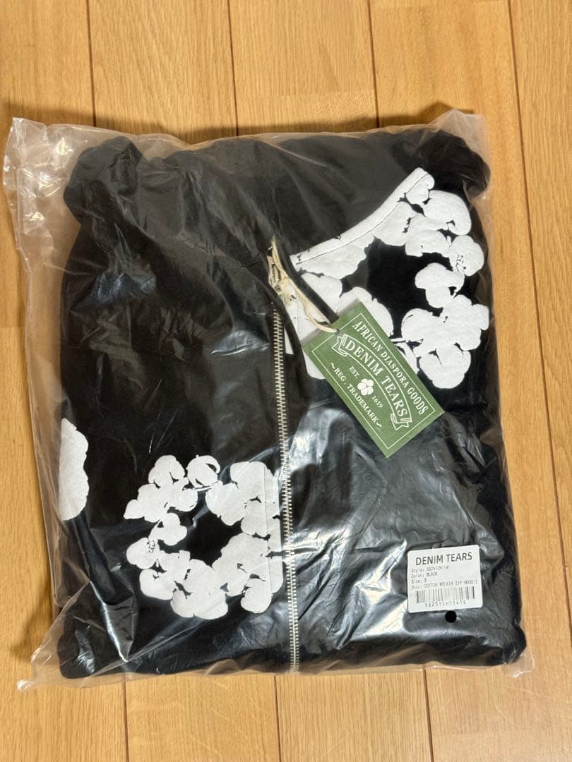 トップス Cotton Wreath Zip Hoodie Black