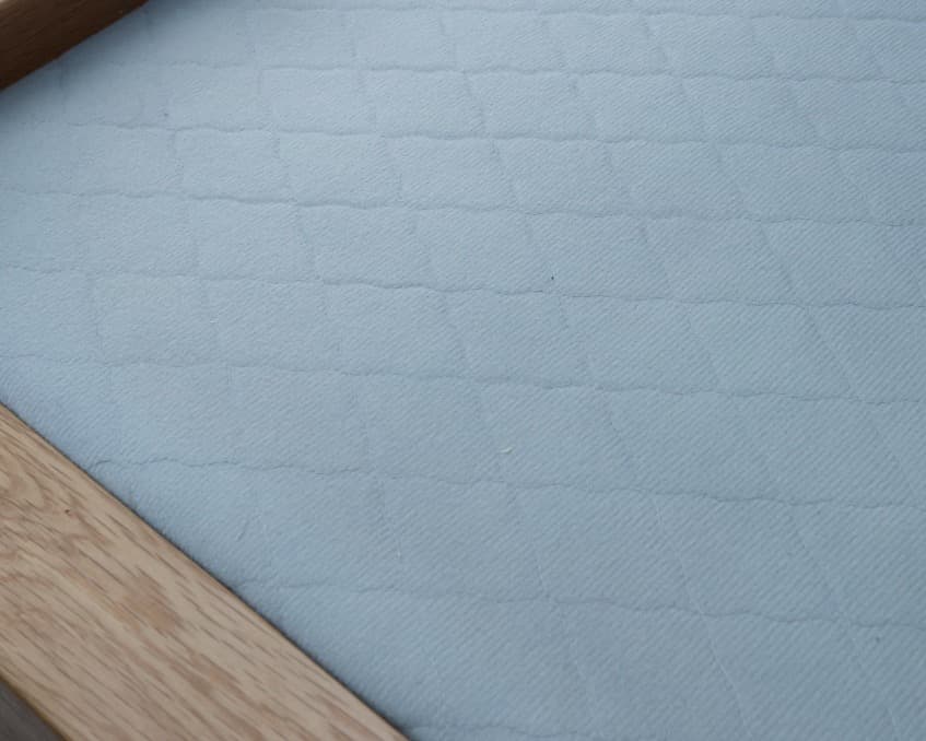 ゆうくん SIEVE　ブルーの木製フレーム2人掛けソファ