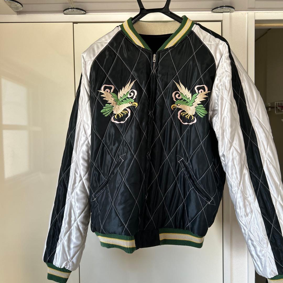 スカル・ドラゴン刺繍スカジャン