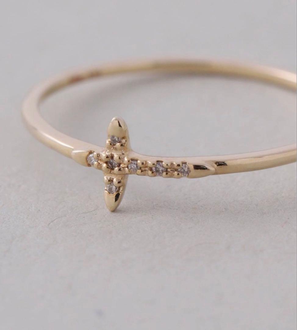 lilas クロスダイヤリング　K10